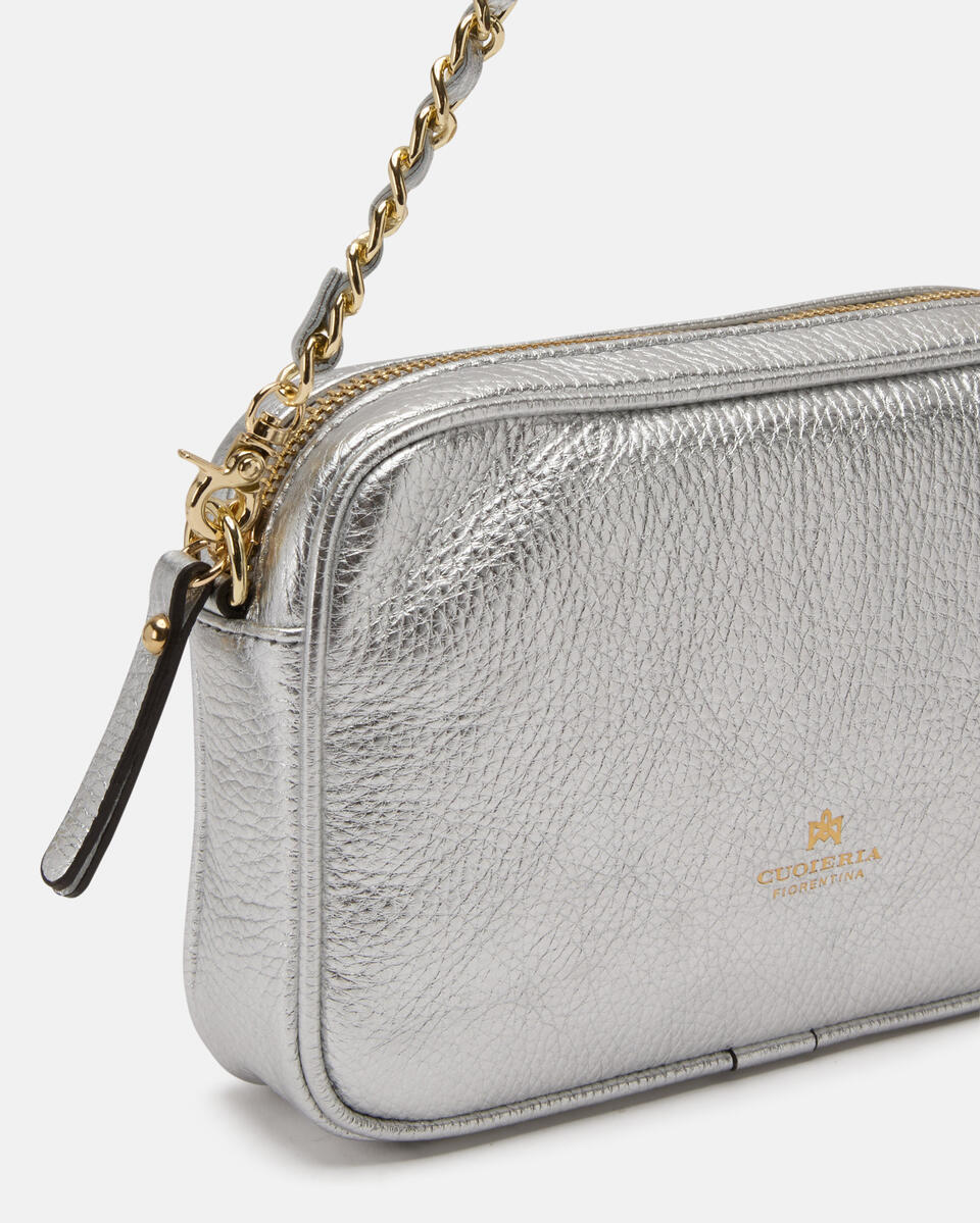 Camera bag Silver  - Mini Bags - Women's Bags - Bags - Cuoieria Fiorentina