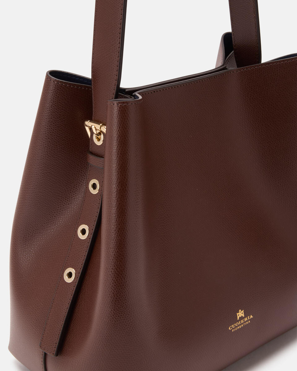 Bucket bag Chocolate  - Bucket Bags - Women's Bags - Bags - Cuoieria Fiorentina