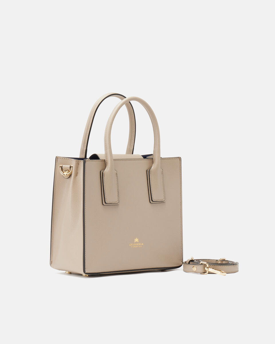 Alice small tote bag squadrata Taupe  - Tote Bag - Borse Donna - Borse - Cuoieria Fiorentina