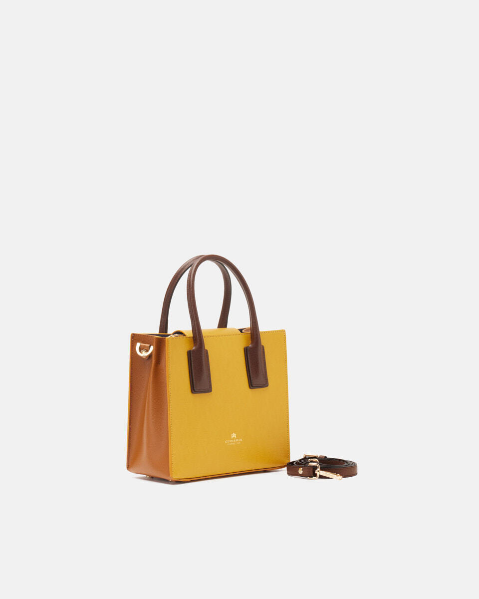 Alice small tote bag squadrata Giallo  - Tote Bag - Borse Donna - Borse - Cuoieria Fiorentina