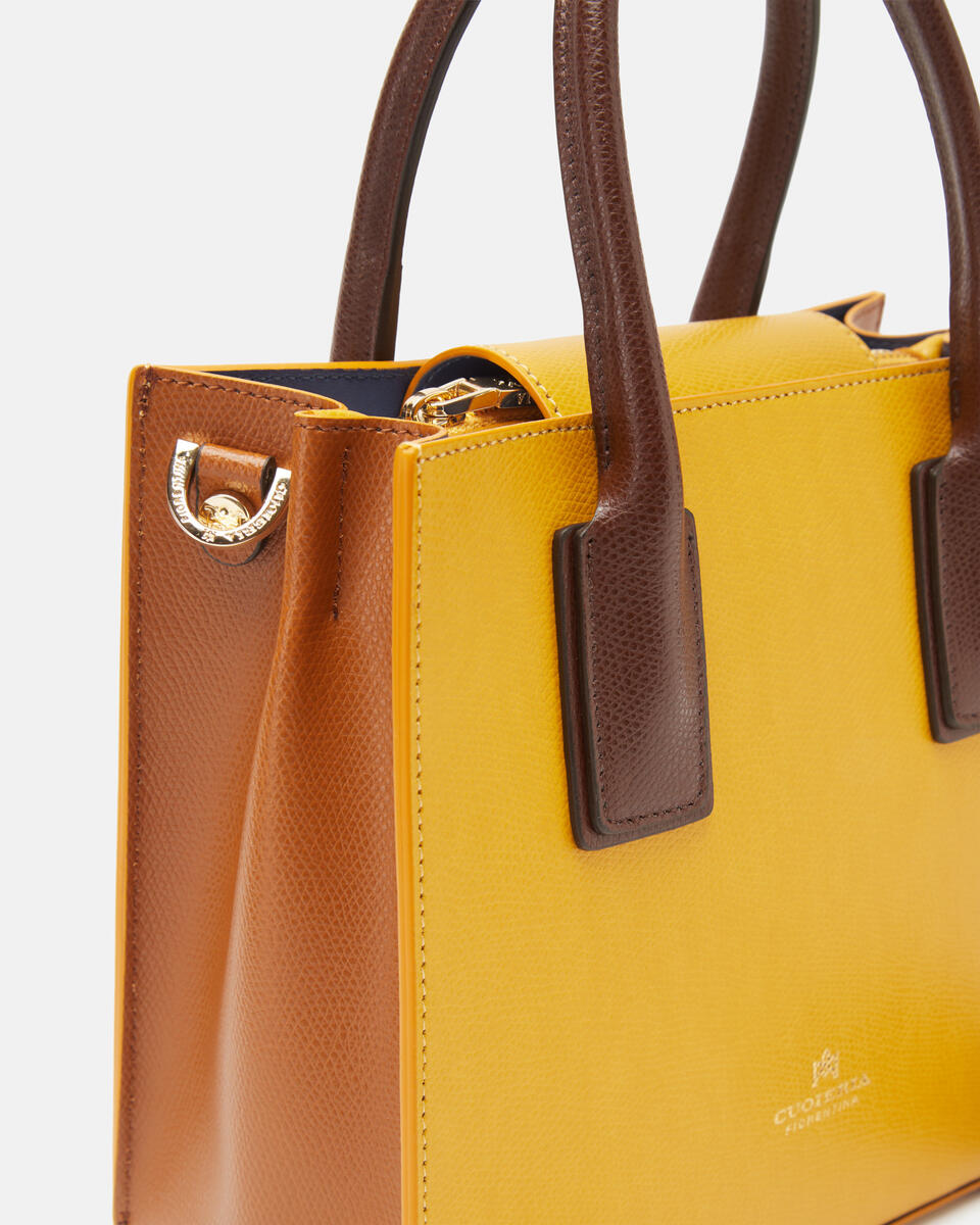 Alice small tote bag squadrata Giallo  - Tote Bag - Borse Donna - Borse - Cuoieria Fiorentina