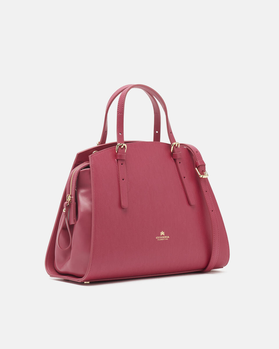 Alice big tote bag pentagonalecon interno foderato Fucsia  - Tote Bag - Borse Donna - Borse - Cuoieria Fiorentina