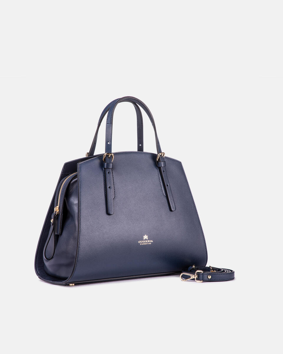 Alice big tote bag pentagonalecon interno foderato Navy  - Tote Bag - Borse Donna - Borse - Cuoieria Fiorentina