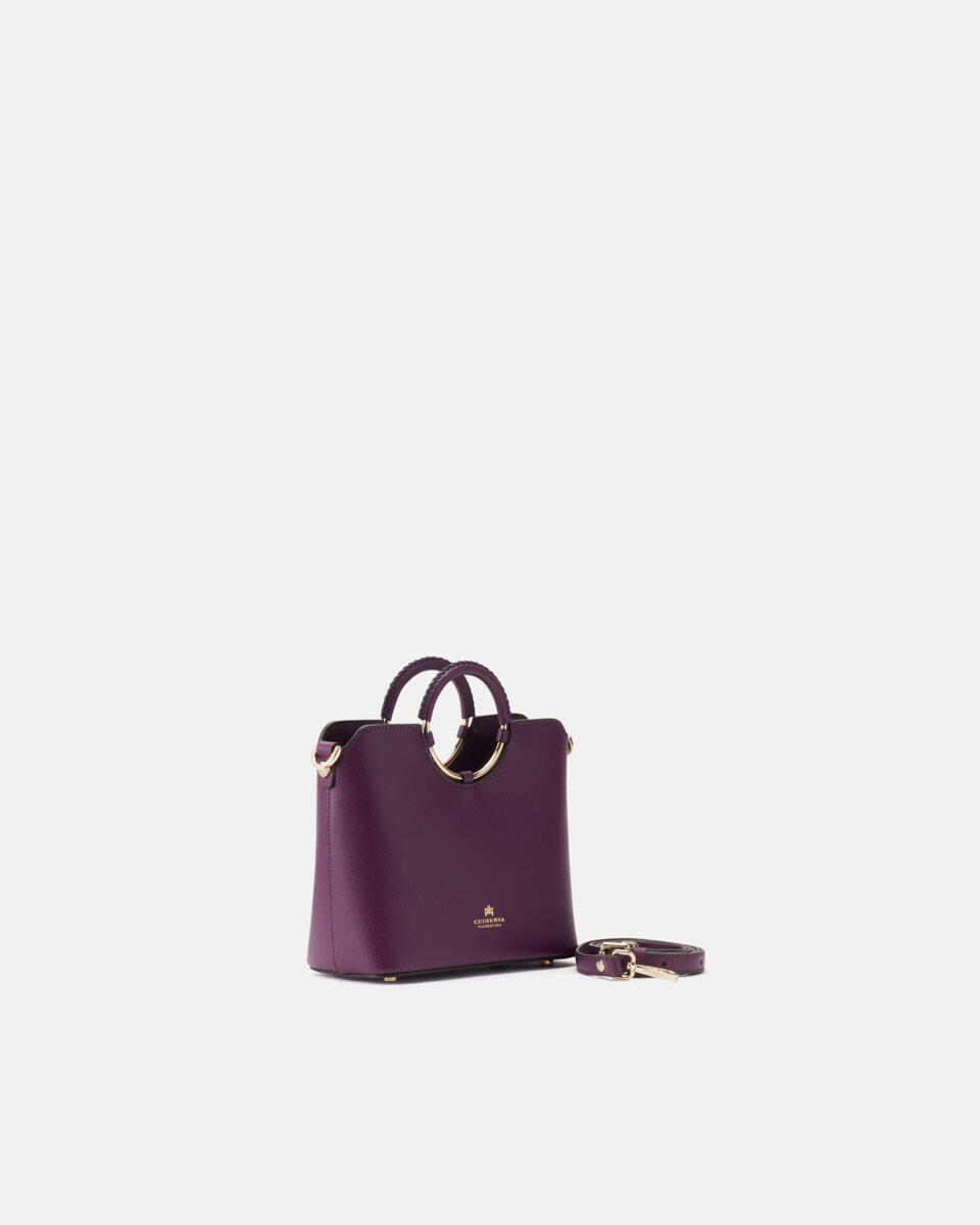 Oblò Mini Xbody in vitello palmellato Grape  - Tote Bag - Borse Donna - Borse - Cuoieria Fiorentina