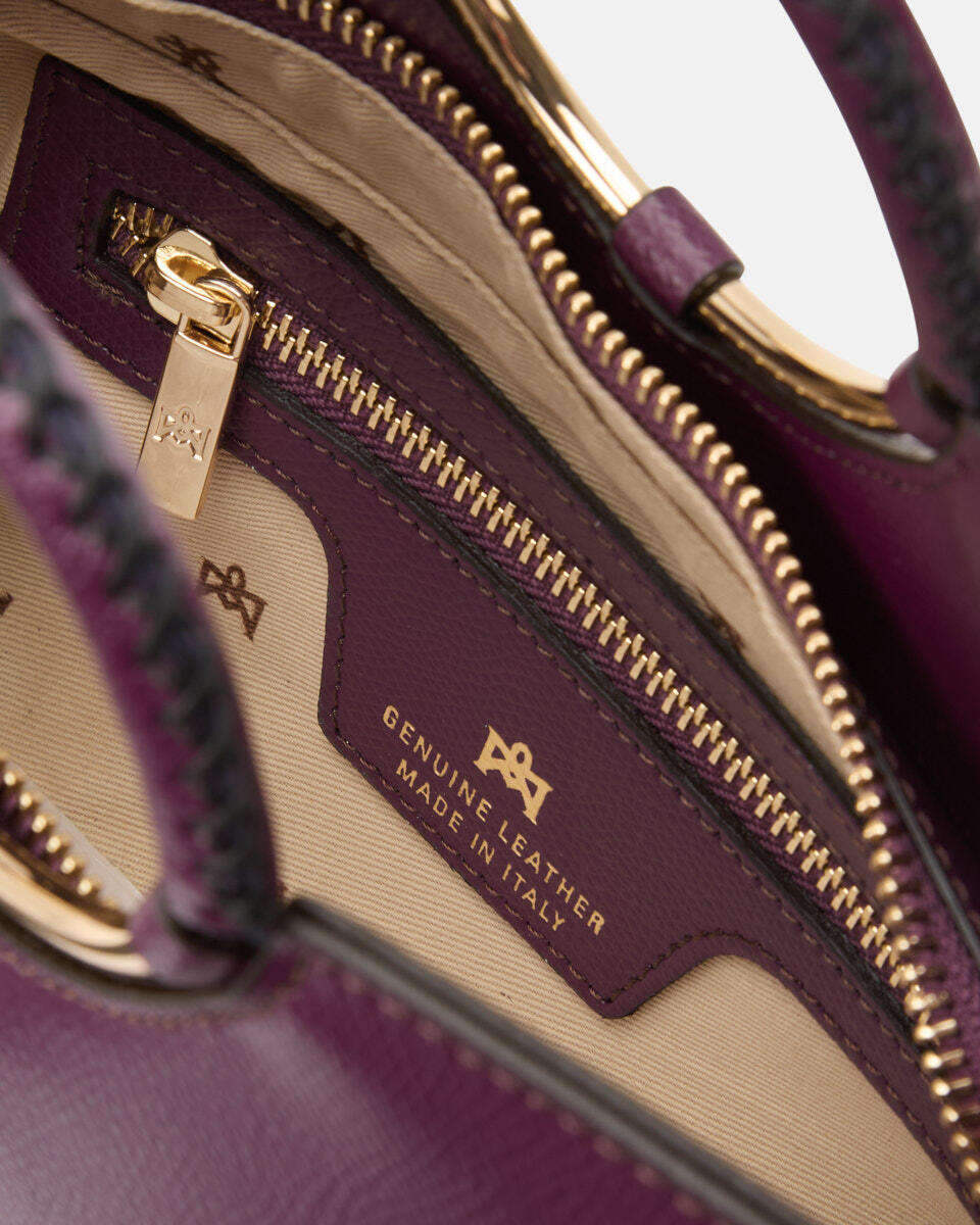 Oblò Mini Xbody in vitello palmellato Grape  - Tote Bag - Borse Donna - Borse - Cuoieria Fiorentina