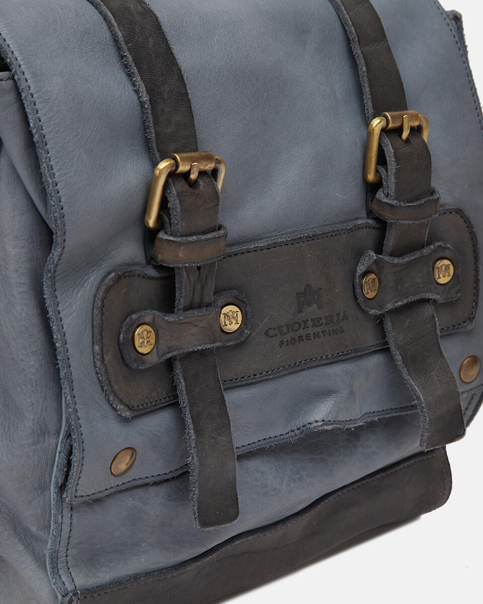 Small Messenger Denim  - Crossbody Bags - Men's Bags - Bags - Cuoieria Fiorentina