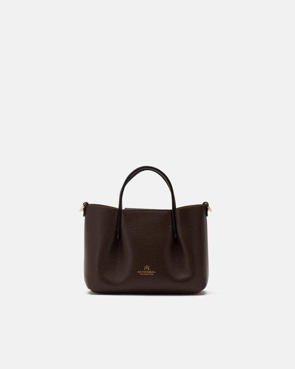 Mini tote bag Chocolate  - Tote Bag - Women's Bags - Bags - Cuoieria Fiorentina