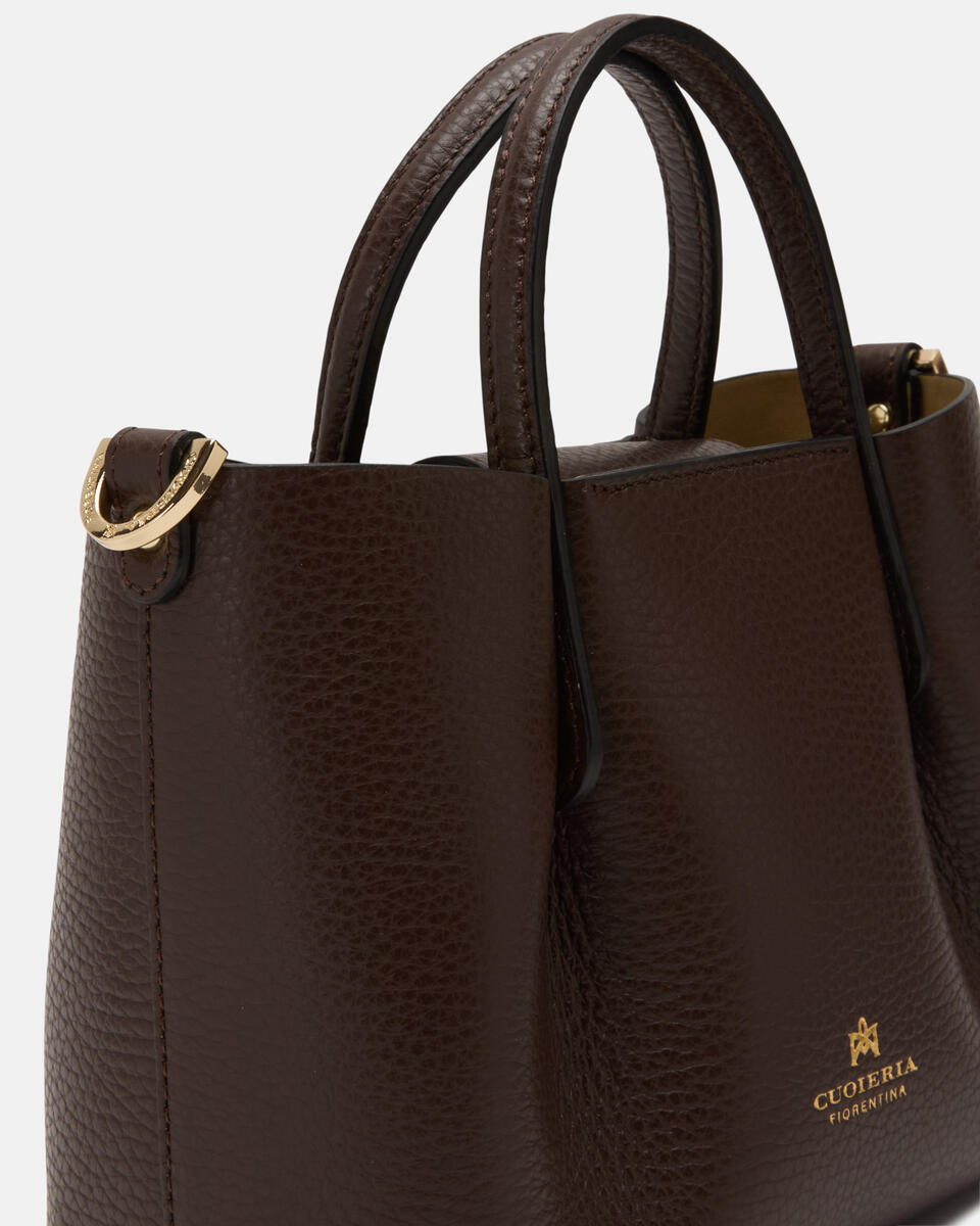 Mini tote bag Chocolate  - Tote Bag - Women's Bags - Bags - Cuoieria Fiorentina