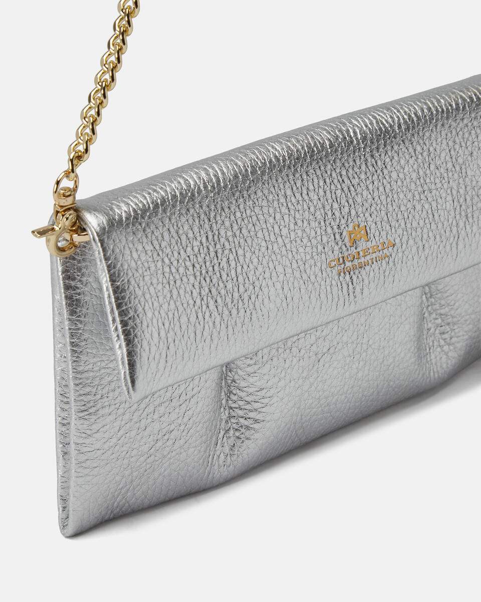 Pochette Silver  - Clutch Bags - Women's Bags - Bags - Cuoieria Fiorentina