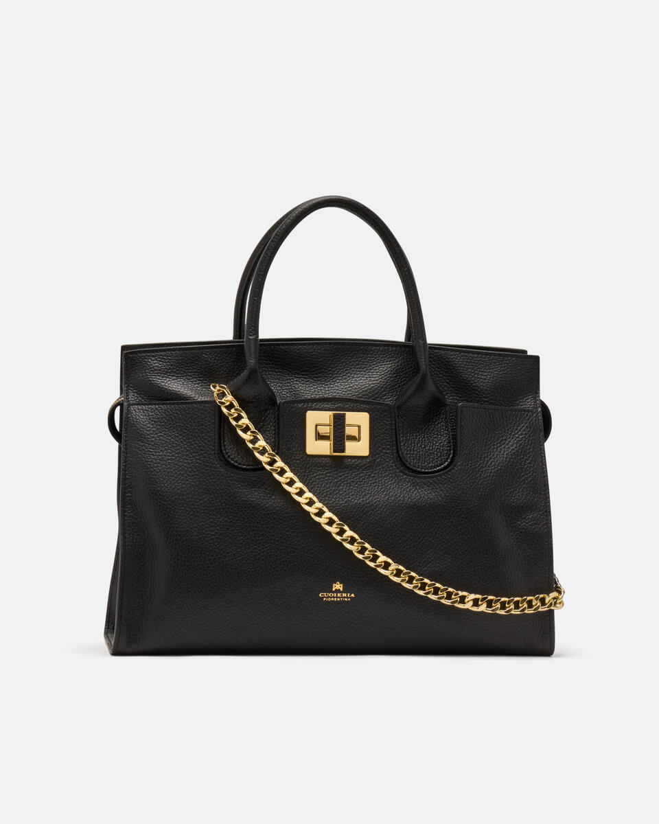 Bella Soft Large Tote Nero  - Tote Bag - Borse Donna - Borse - Cuoieria Fiorentina