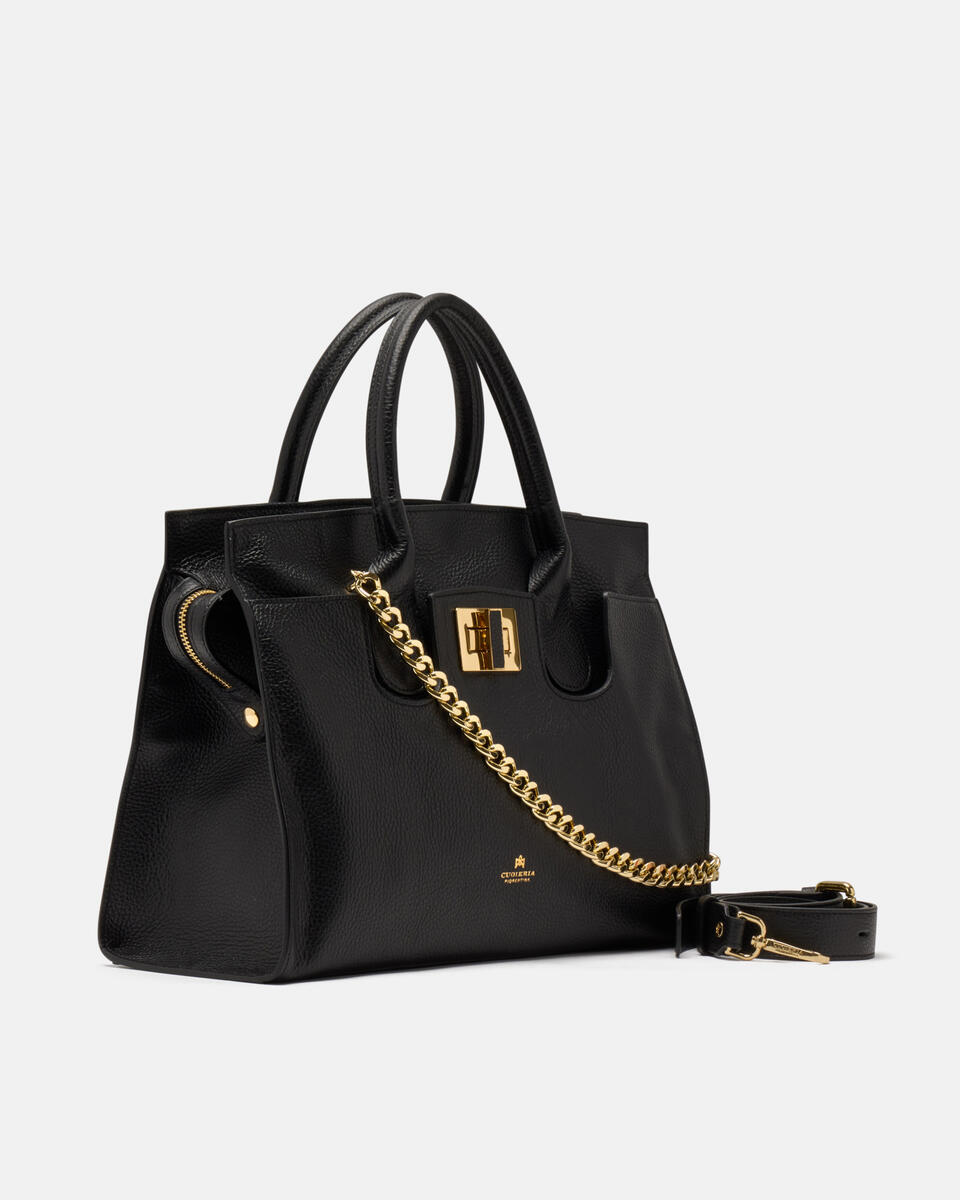 Bella Soft Large Tote Nero  - Tote Bag - Borse Donna - Borse - Cuoieria Fiorentina