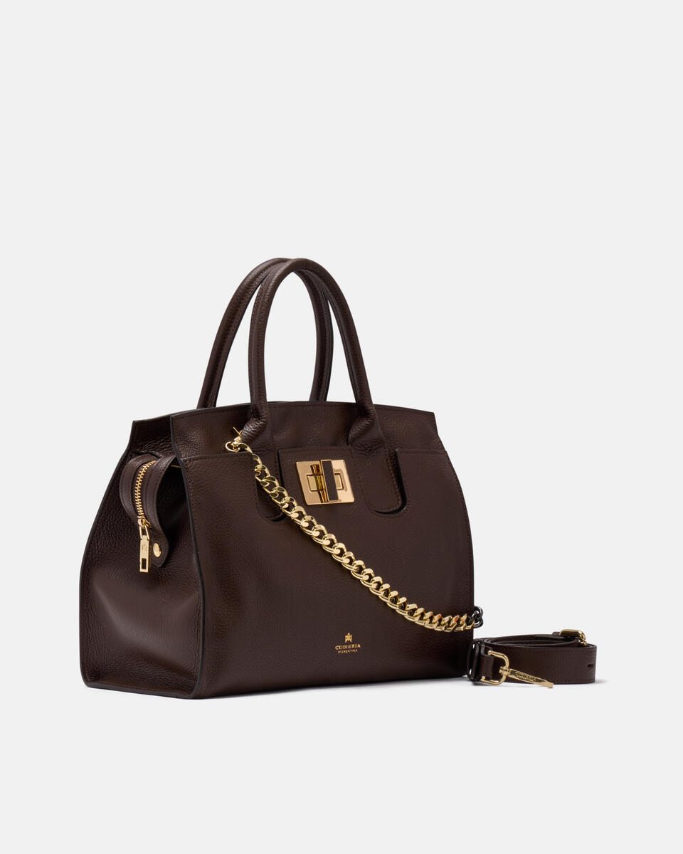 TOTE BAG Chocolate  - Tote Bag - Women's Bags - Bags - Cuoieria Fiorentina