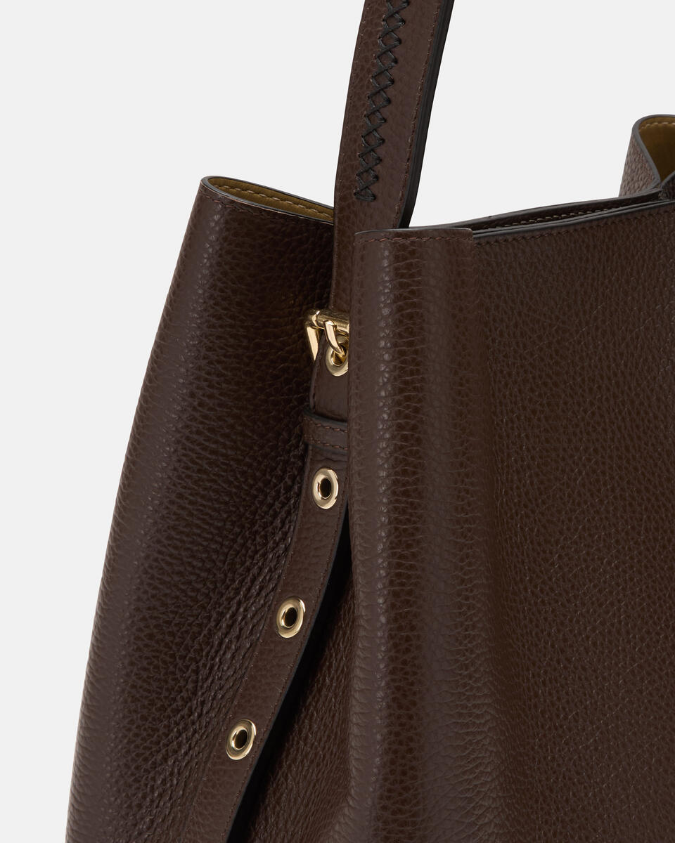 Bucket bag Chocolate  - Bucket Bags - Women's Bags - Bags - Cuoieria Fiorentina