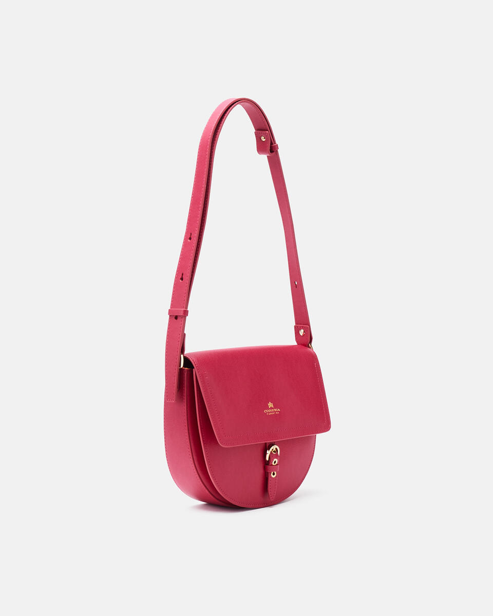 SADDLE BAG Fuchsia   - Messenger Bags - Women's Bags - Bags - Cuoieria Fiorentina