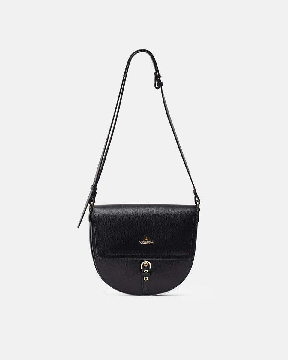 Saddle Bag Black | Women's Bags Made In Italy | Cuoieria Fiorentina World