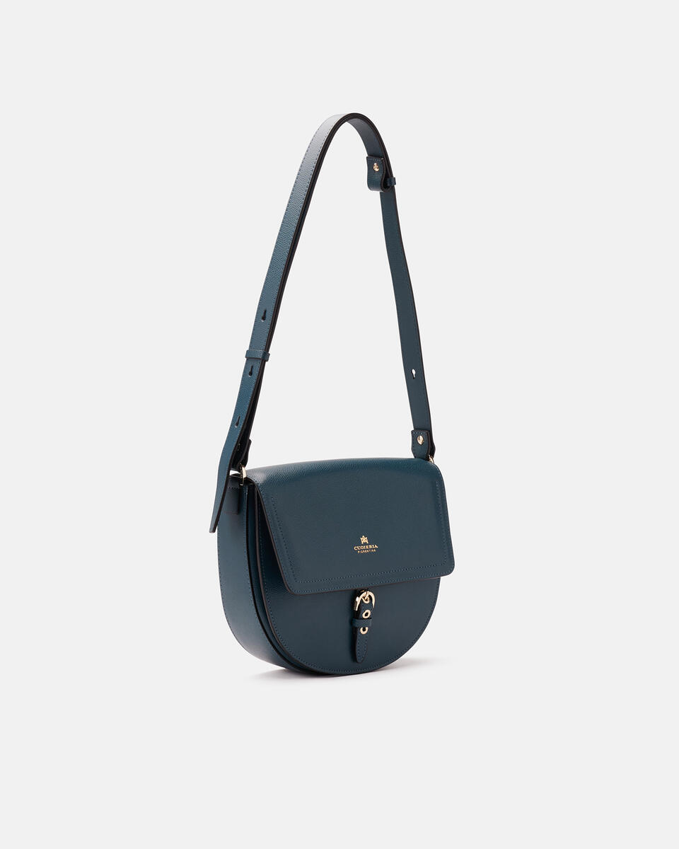 SADDLE BAG Petrol  - Messenger Bags - Women's Bags - Bags - Cuoieria Fiorentina