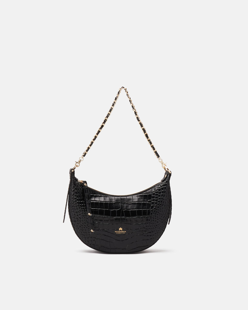 Eva small hobo cocco Nero  - Borse A Spalla - Borse Donna - Borse - Cuoieria Fiorentina