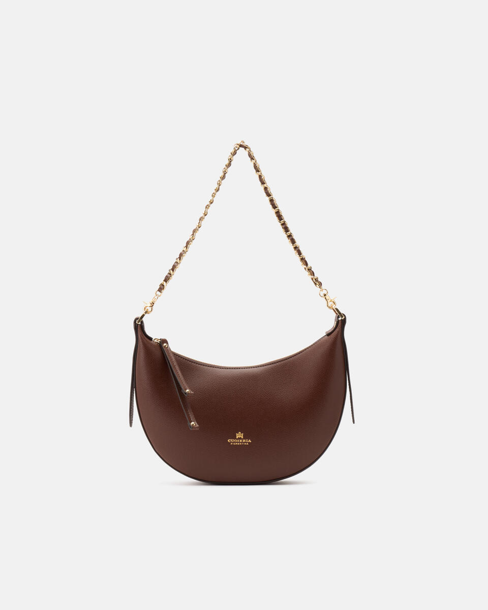 HOBO BAG Chocolate  - Shoulder Bags - Women's Bags - Bags - Cuoieria Fiorentina