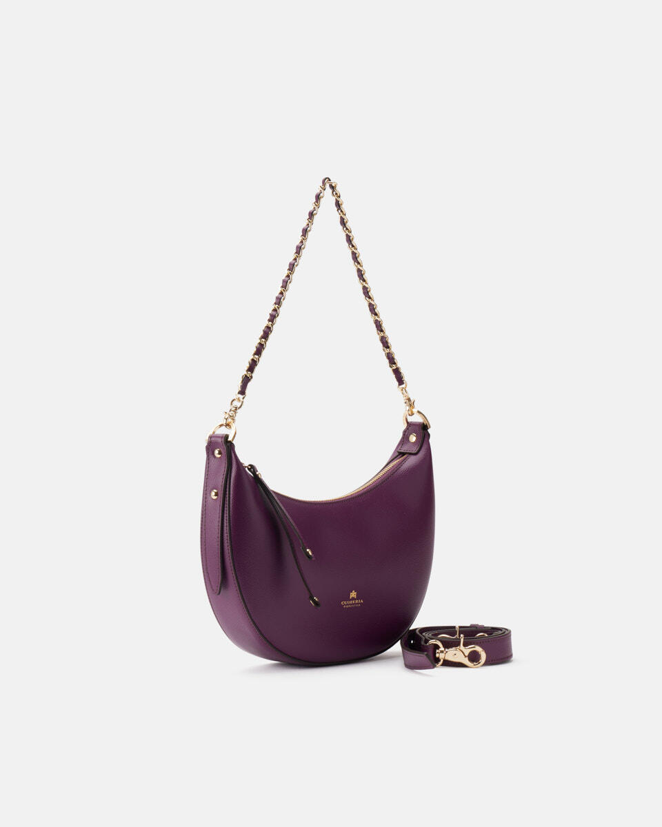 HOBO BAG Grape  - Shoulder Bags - Women's Bags - Bags - Cuoieria Fiorentina