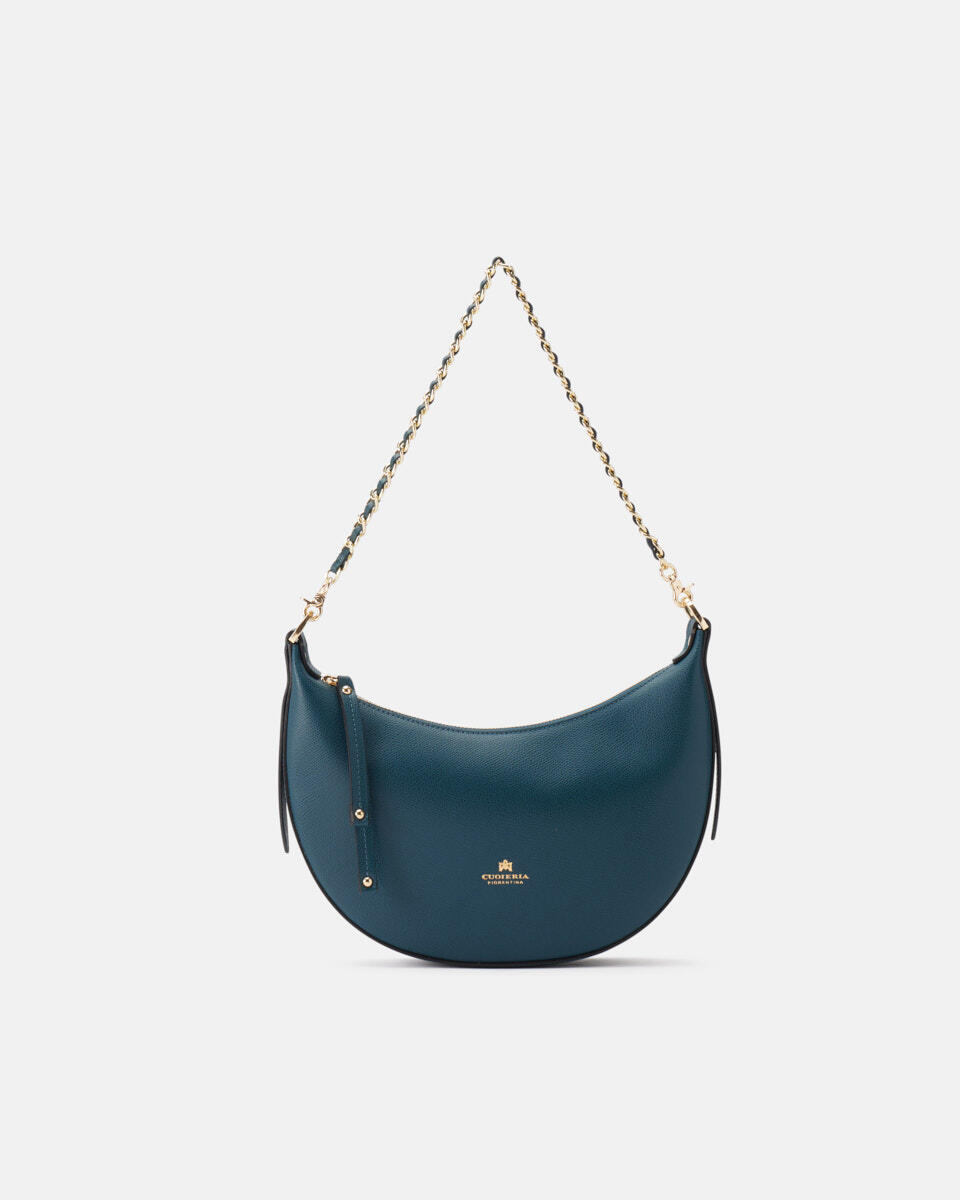 HOBO BAG Petrol  - Shoulder Bags - Women's Bags - Bags - Cuoieria Fiorentina