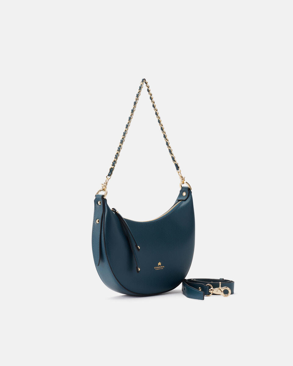 HOBO BAG Petrol  - Shoulder Bags - Women's Bags - Bags - Cuoieria Fiorentina