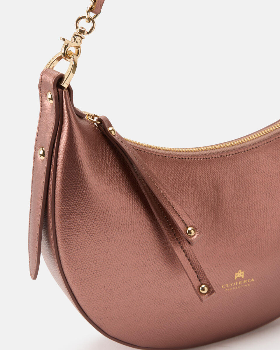 Eva small hobo Rose gold  - Borse A Spalla - Borse Donna - Borse - Cuoieria Fiorentina