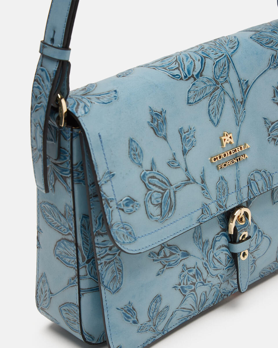 Messenger Light Blue, Women's Bags Made In Italy