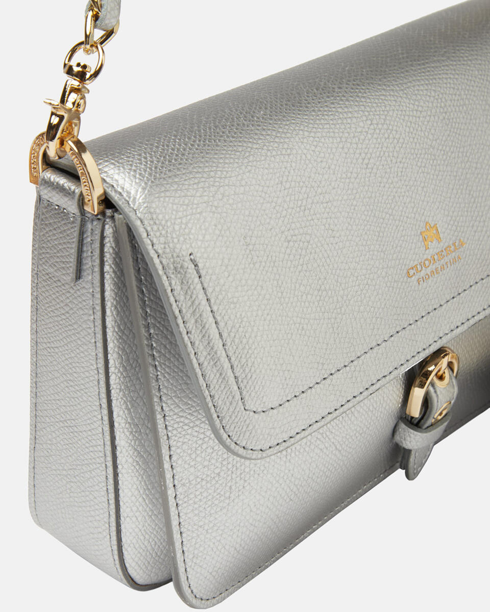 FLAP BAG Silver  - Shoulder Bags - Women's Bags - Bags - Cuoieria Fiorentina