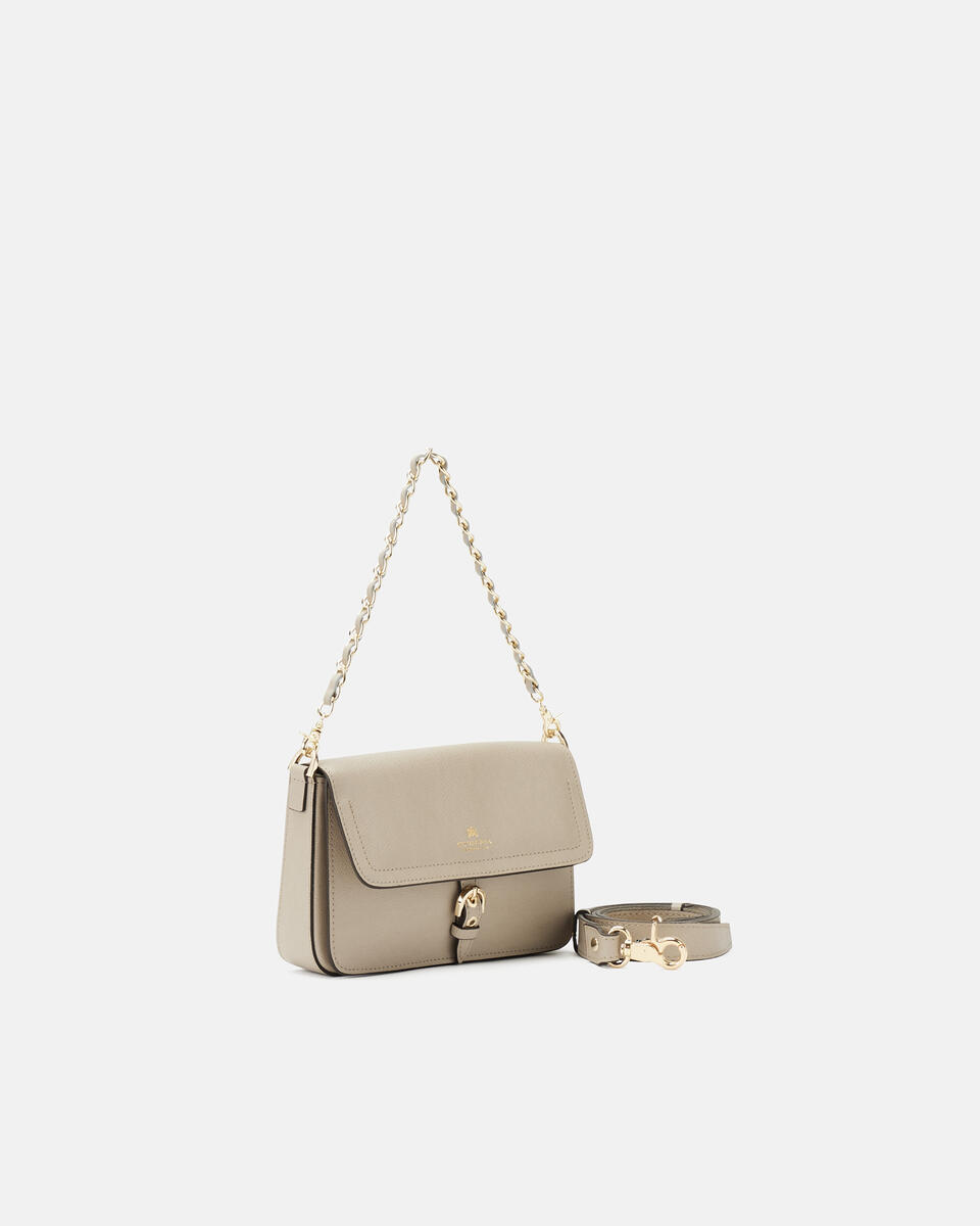 FLAP BAG Taupe  - Shoulder Bags - Women's Bags - Bags - Cuoieria Fiorentina