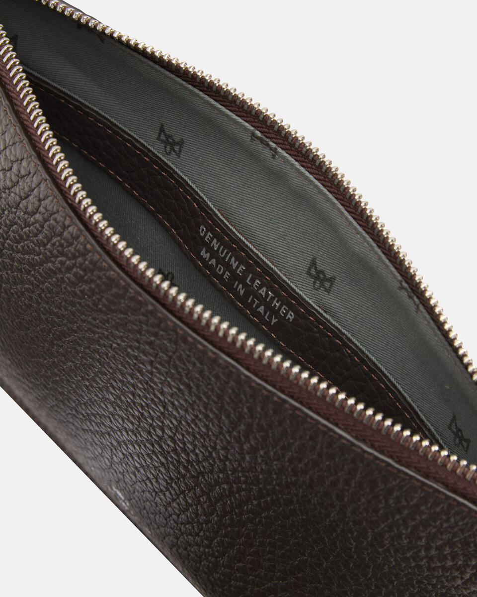 POCHETTE Dark brown  - Clutch Bags - Men's Bags - Bags - Cuoieria Fiorentina