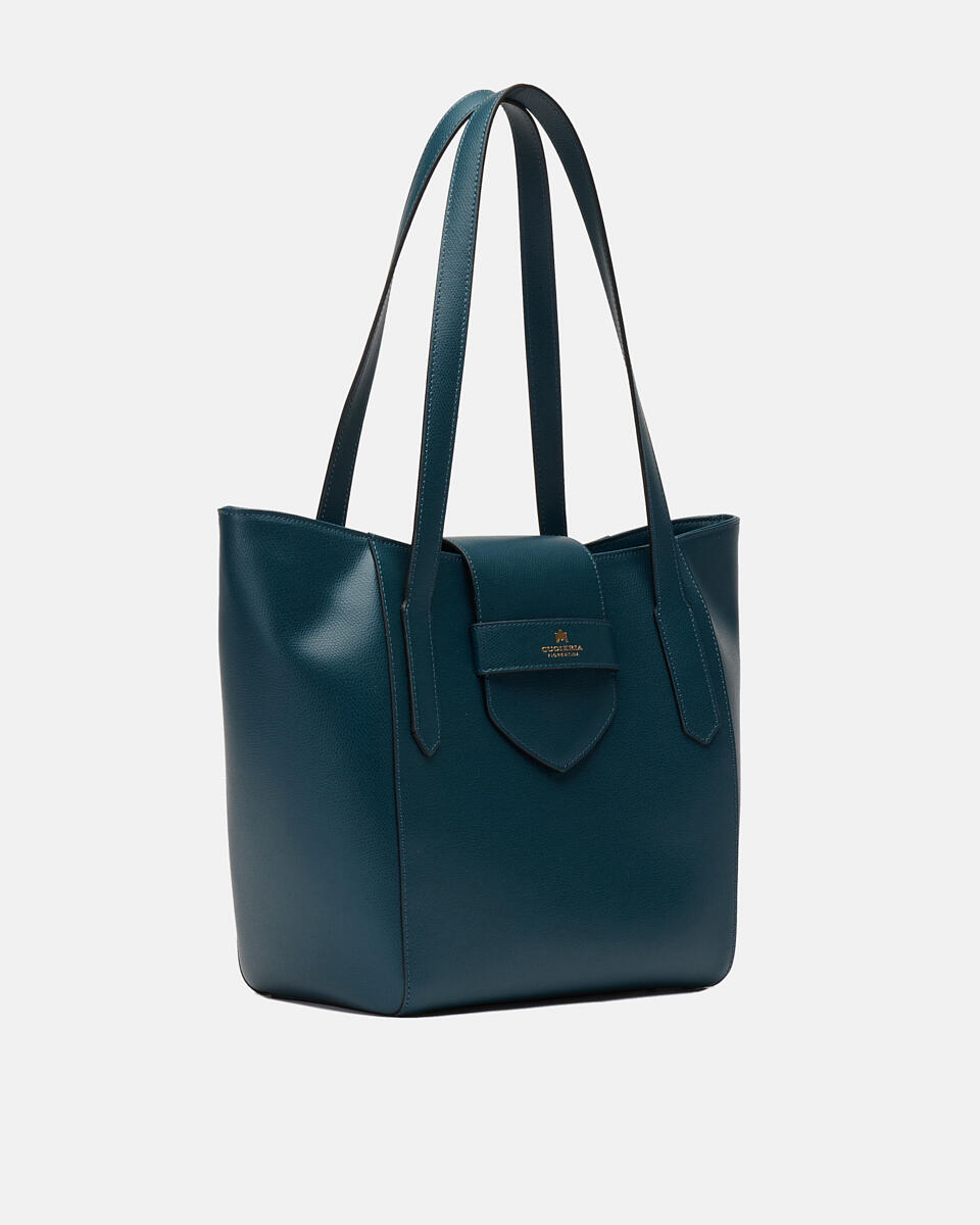 Shopping Bag Petrol  - Shopping - Women's Bags - Bags - Cuoieria Fiorentina