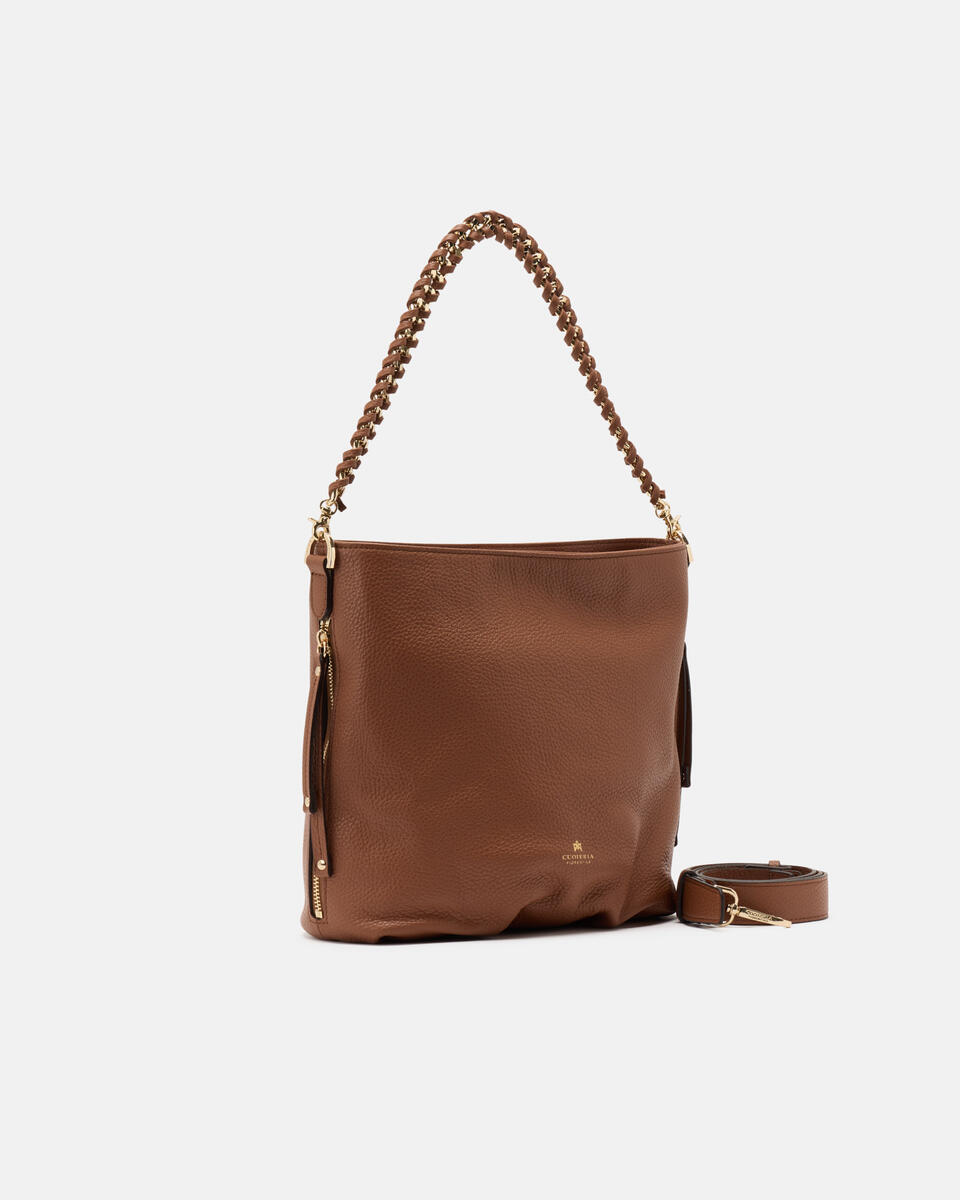 Charlotte hobo Dollaro Caramel  - Borse A Spalla - Borse Donna - Borse - Cuoieria Fiorentina