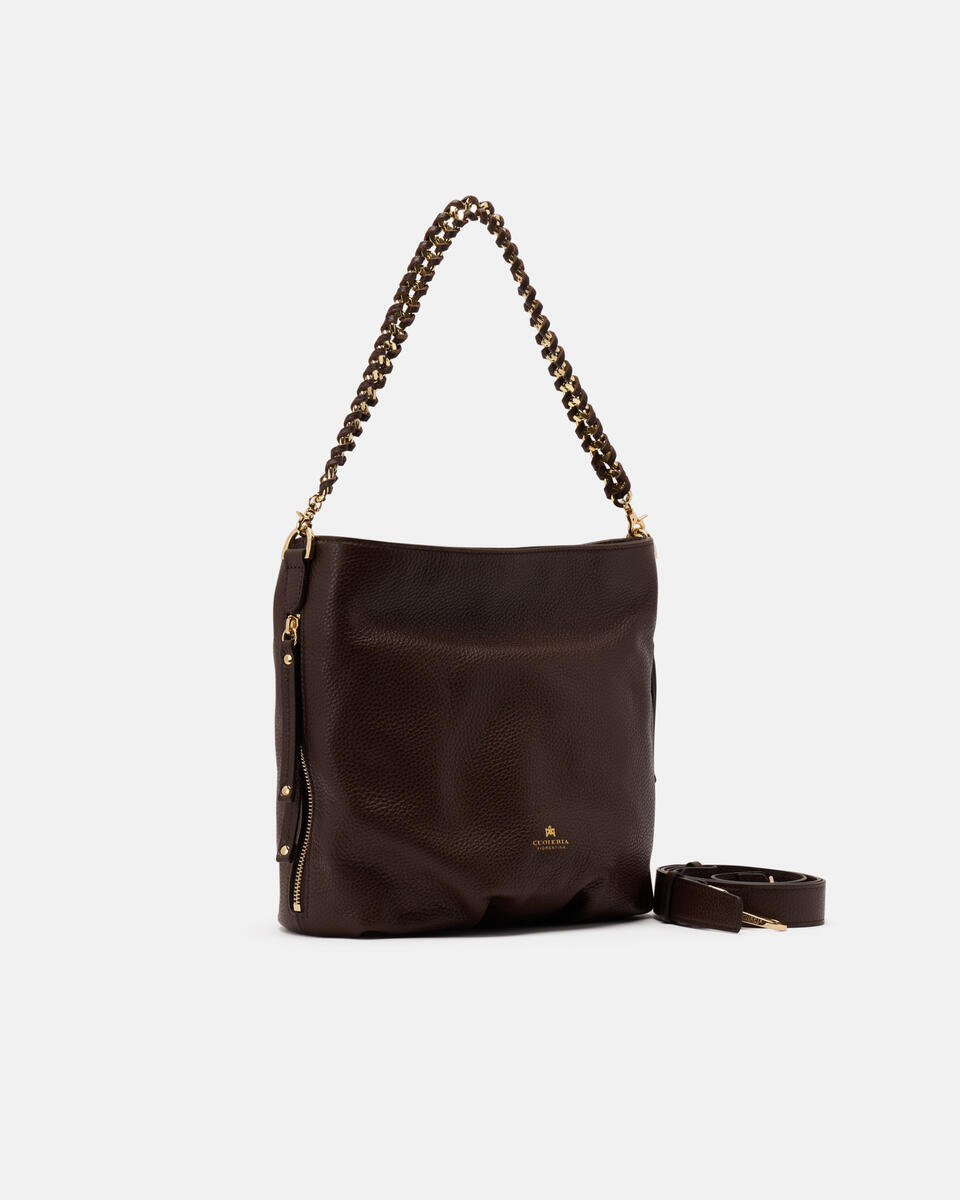 Charlotte hobo Dollaro Cioccolato  - Borse A Spalla - Borse Donna - Borse - Cuoieria Fiorentina