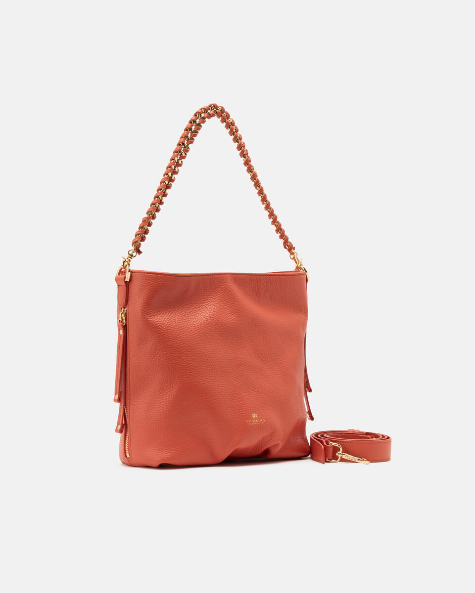 Charlotte hobo Dollaro Papaya  - Borse A Spalla - Borse Donna - Borse - Cuoieria Fiorentina