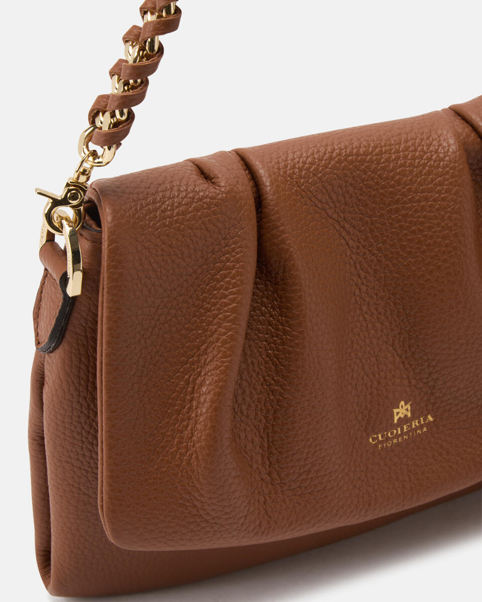 SMALL MESSENGER Caramel  - Mini Bags - Women's Bags - Bags - Cuoieria Fiorentina