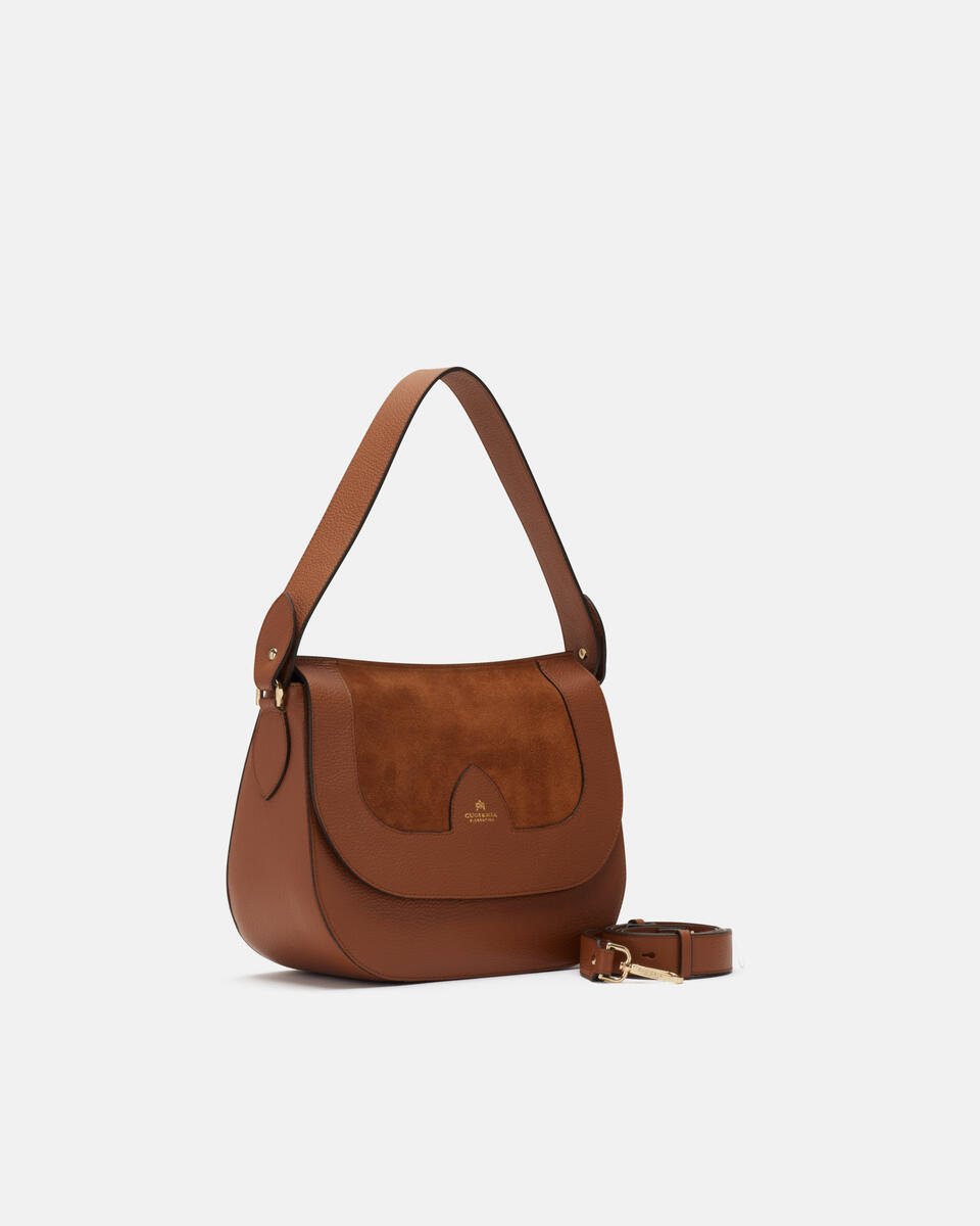 MESSENGER Caramel  - Shoulder Bags - Women's Bags - Bags - Cuoieria Fiorentina