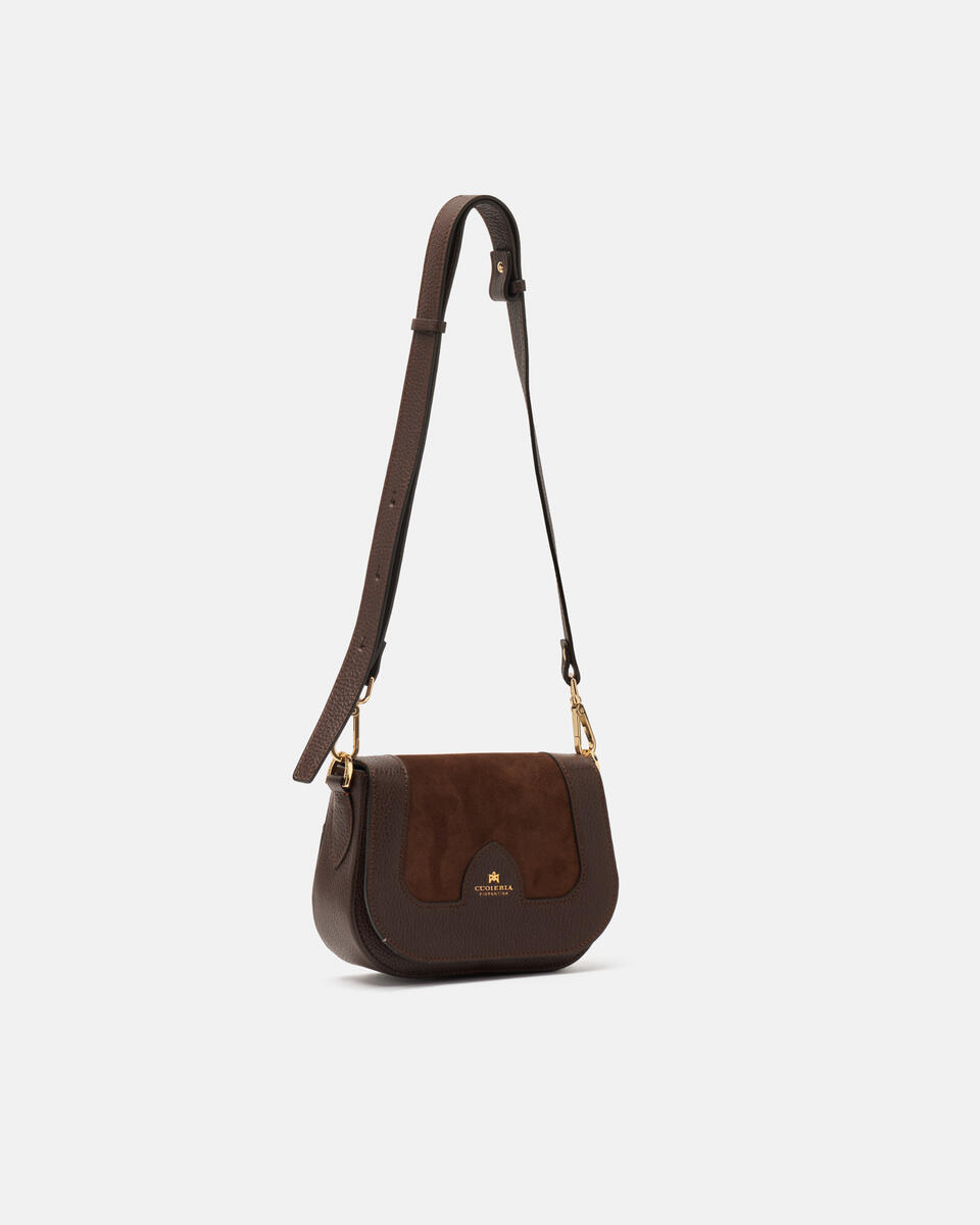 Stella small messenger Cioccolato  - Mini Bags - Borse Donna - Borse - Cuoieria Fiorentina