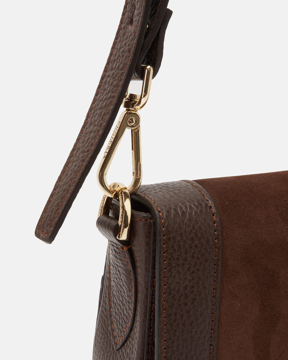 Stella small messenger Cioccolato  - Mini Bags - Borse Donna - Borse - Cuoieria Fiorentina