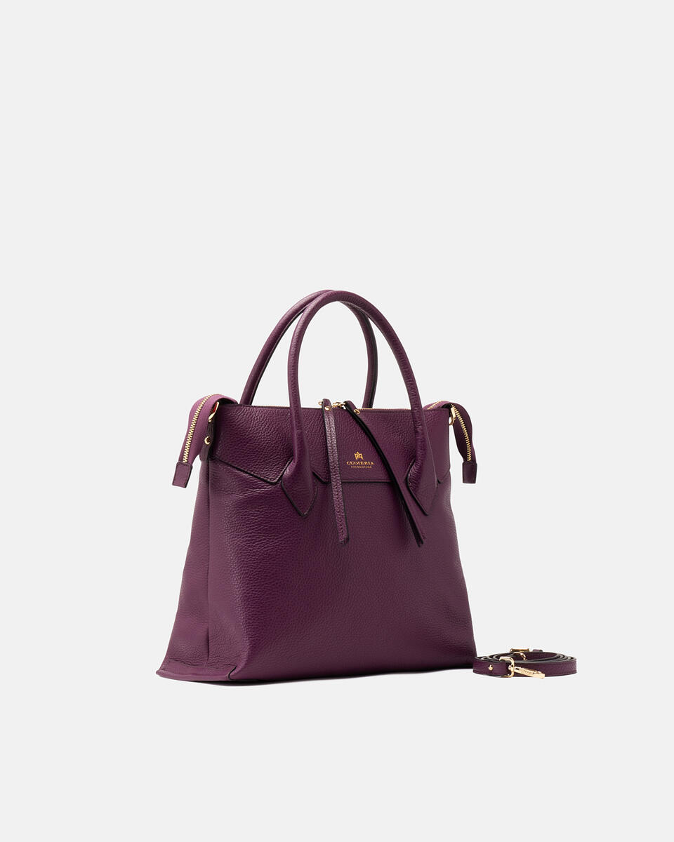 Holly Medium tote dollaro Grape  - Tote Bag - Borse Donna - Borse - Cuoieria Fiorentina