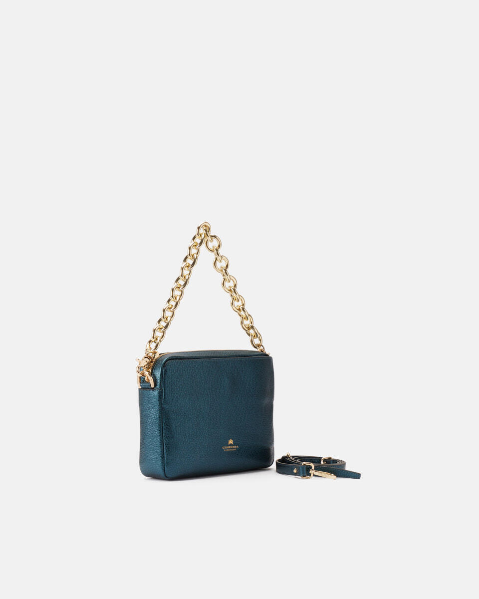 CAMERA BAG Teal  - Mini Bags - Women's Bags - Bags - Cuoieria Fiorentina