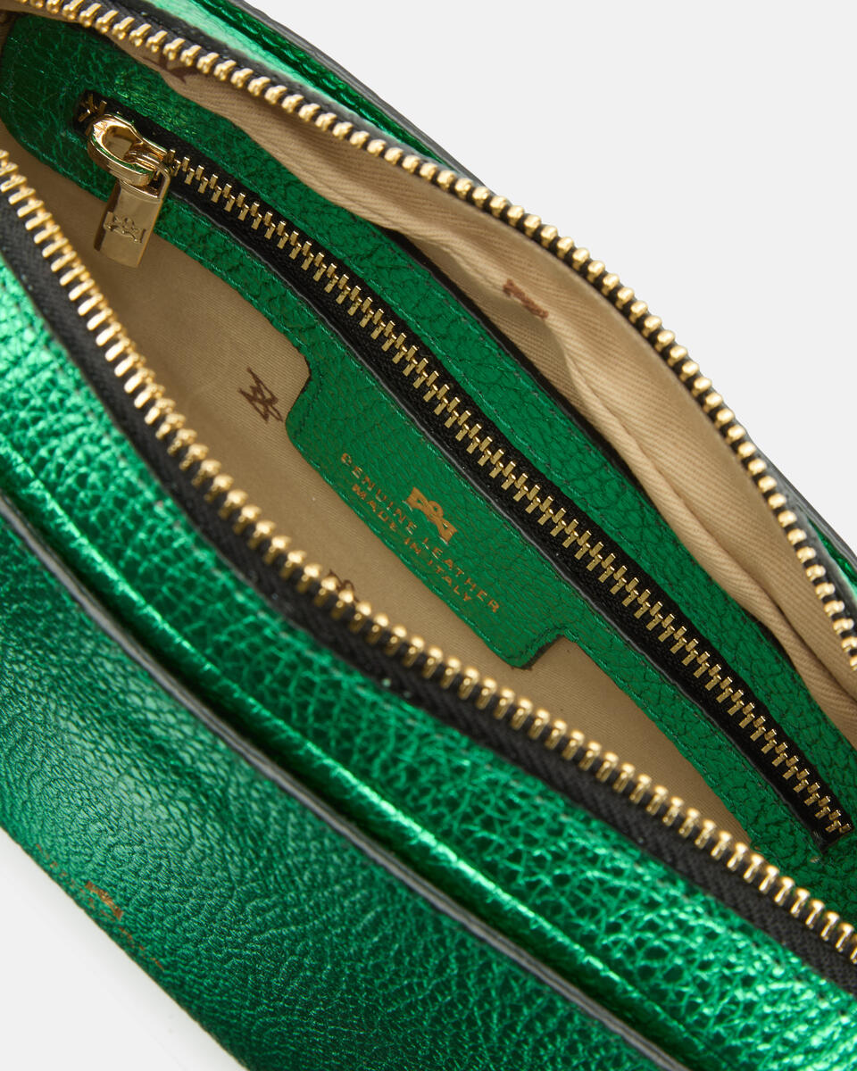 Patty camera bag dollaro laminato Verde  - Borse - Special Price - Cuoieria Fiorentina