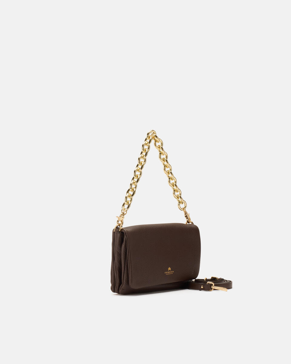 FLAP BAG Chocolate  - Mini Bags - Women's Bags - Bags - Cuoieria Fiorentina