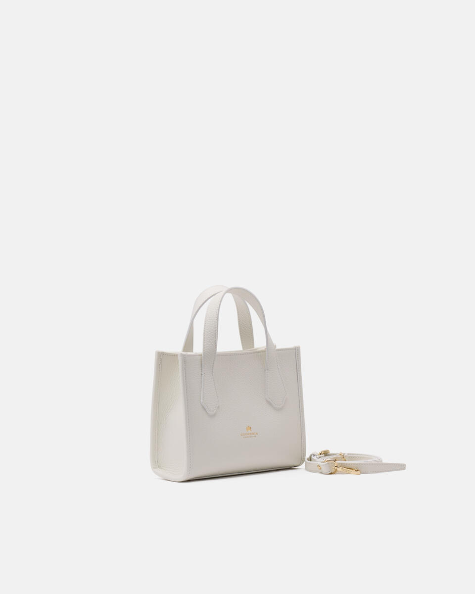 MINI TOTE BAG White  - Tote Bag - Women's Bags - Bags - Cuoieria Fiorentina