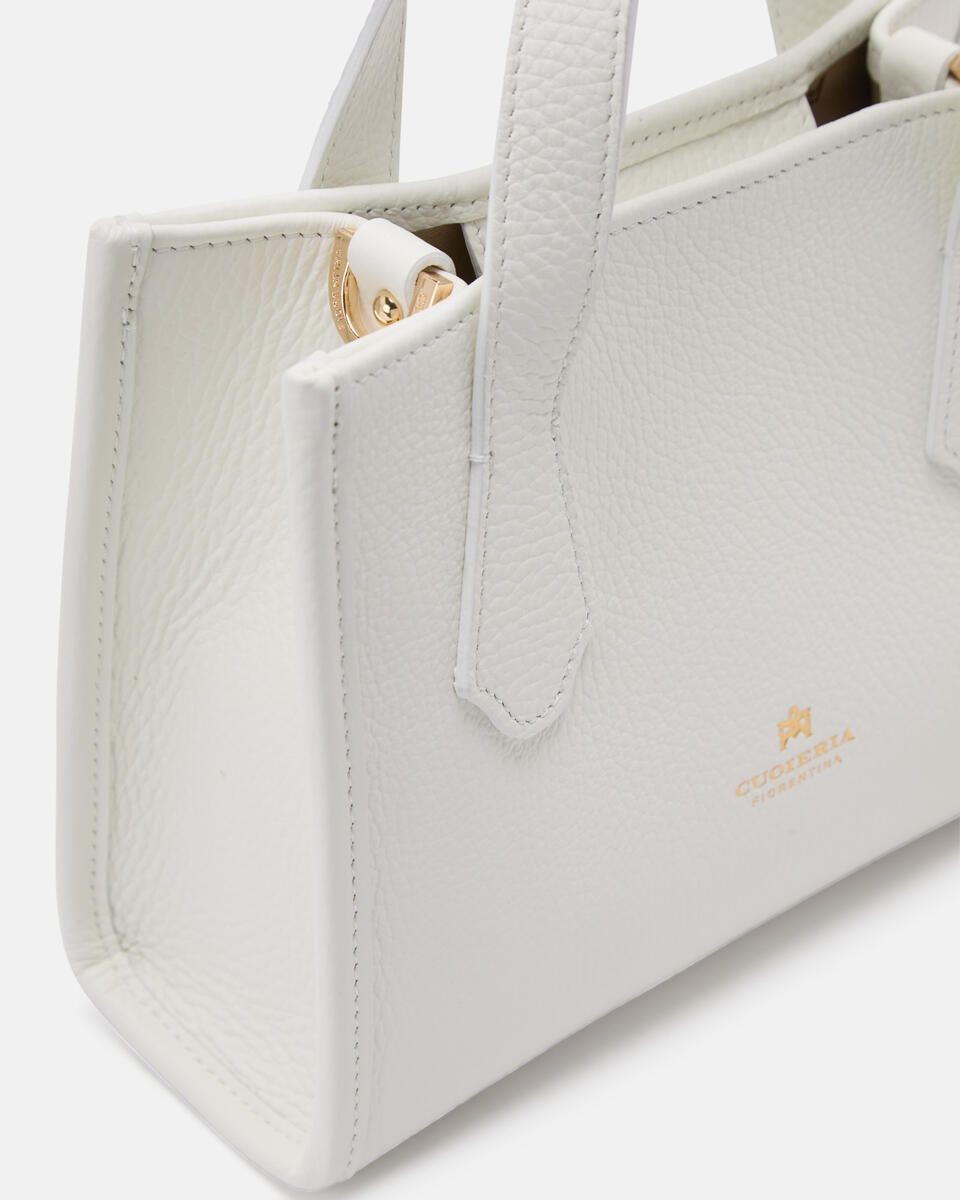 MINI TOTE BAG White  - Tote Bag - Women's Bags - Bags - Cuoieria Fiorentina