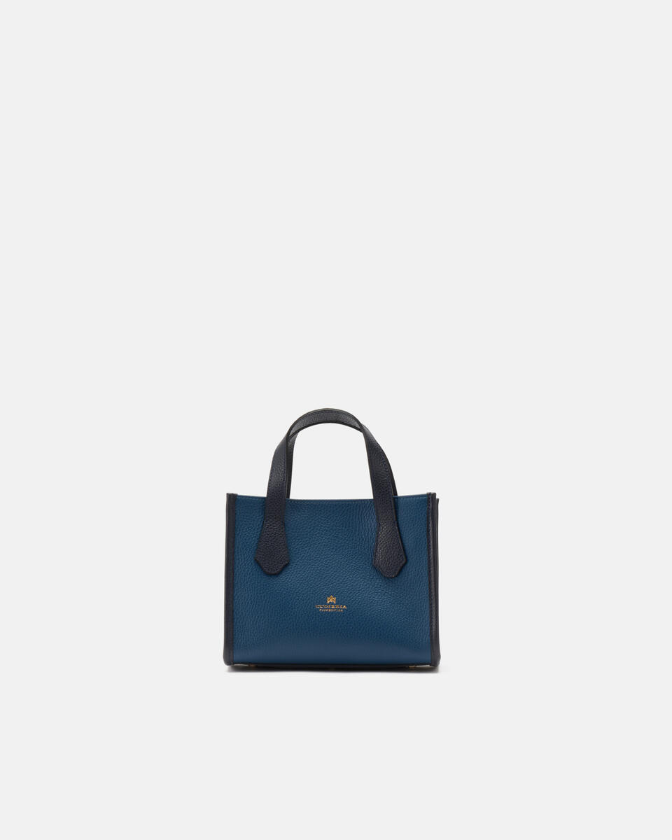 MINI TOTE BAG Tealblue navy  - Tote Bag - Women's Bags - Bags - Cuoieria Fiorentina