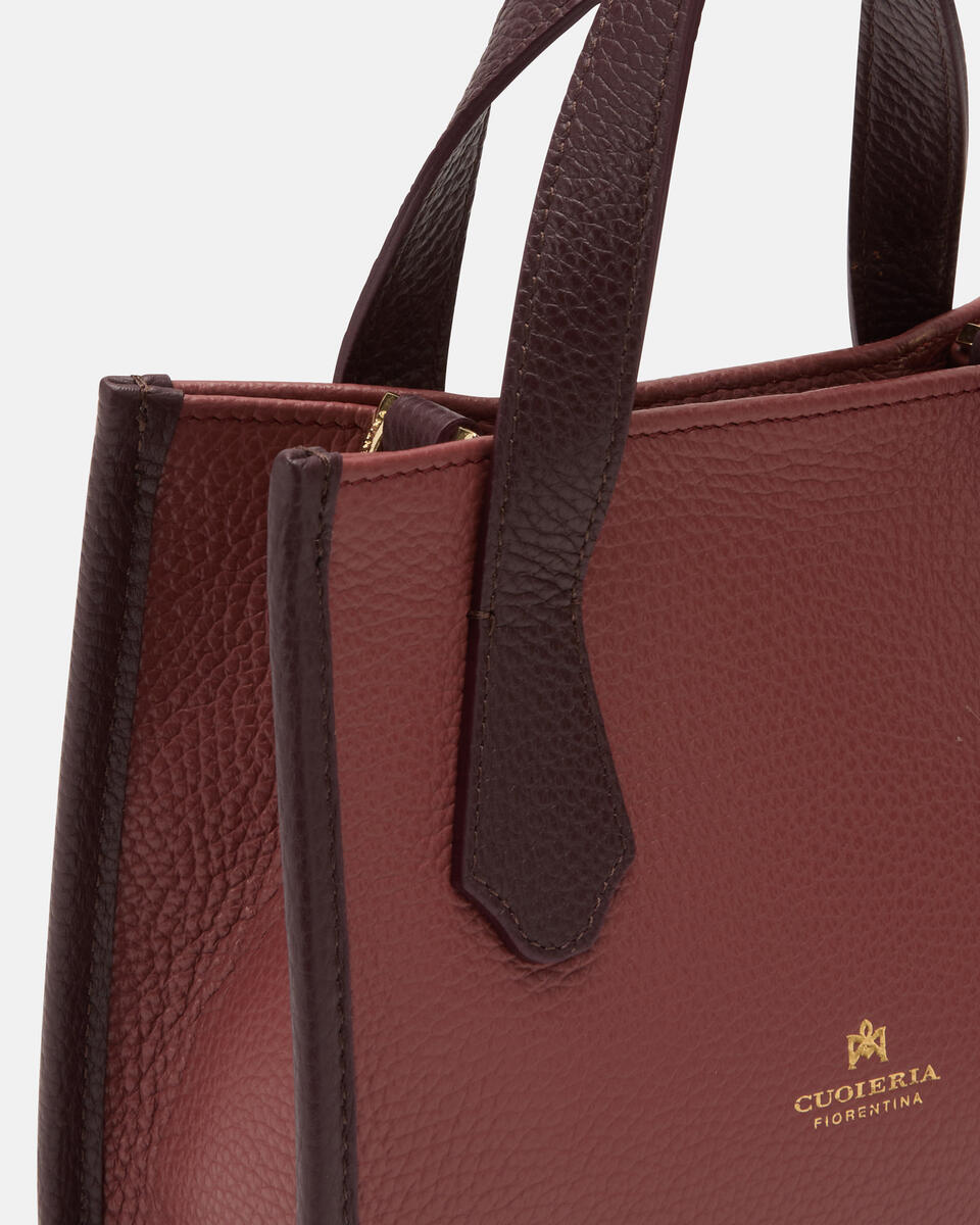 TOTE BAG PICCOLA Rosewoodred wine  - Tote Bag - Women's Bags - Bags - Cuoieria Fiorentina