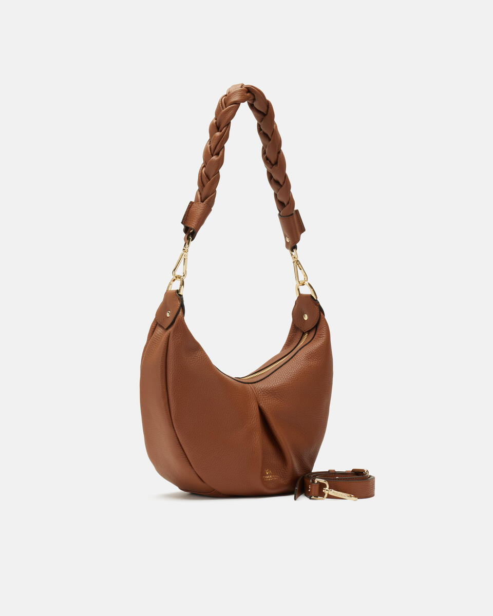 SMALL HOBO BAG Caramel  - Shoulder Bags - Women's Bags - Bags - Cuoieria Fiorentina