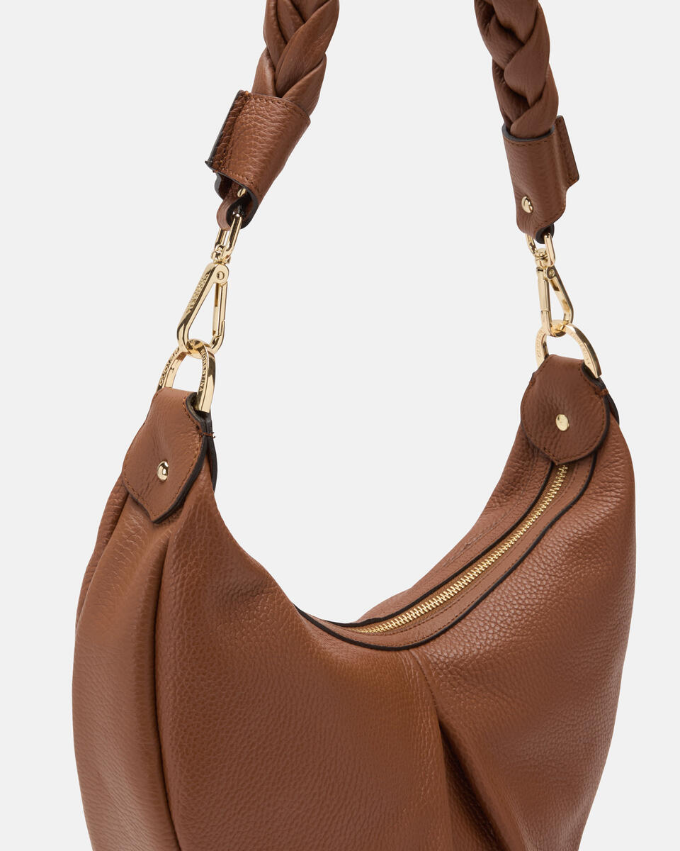 SMALL HOBO BAG Caramel  - Shoulder Bags - Women's Bags - Bags - Cuoieria Fiorentina