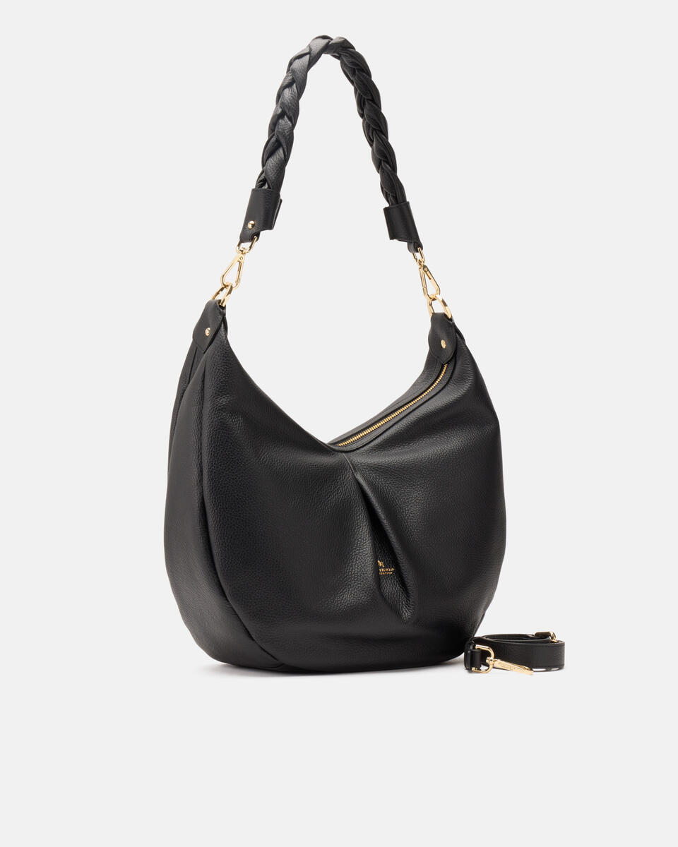 HOBO BAG Black  - Cuoieria Fiorentina