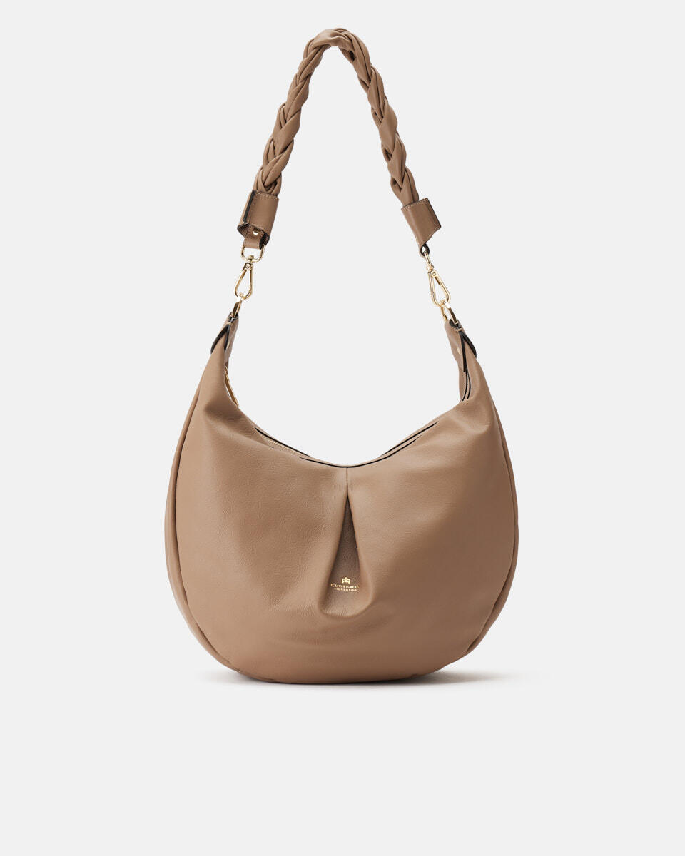 HOBO BAG Taupe  - Shoulder Bags - Women's Bags - Bags - Cuoieria Fiorentina